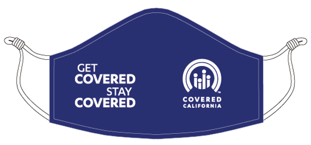 an example of the "Get Covered Stay Covered" mask